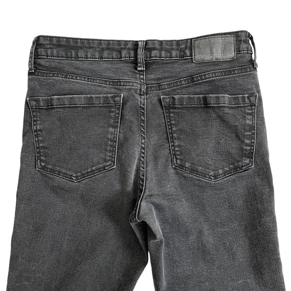 FRANK And Oak Debbie Skinny Ankle Crop Denim Jeans Washed Black - Picture 13 of 15